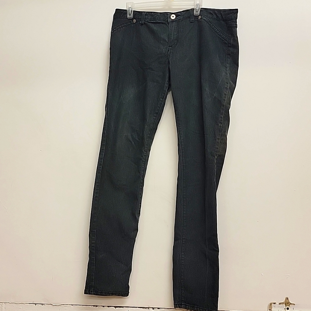 Skinny Fit Washed Black Jeans
